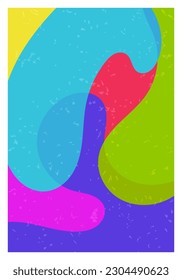 Wall Art. Poster. Canvas design. Abstract colorful fluid style. Ready for printing and for home interior decoration