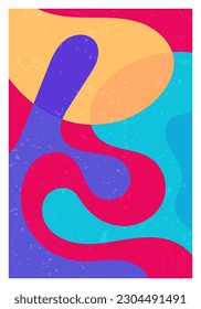 Wall Art. Poster. Canvas design. Abstract fluid style. Ready for printing and for home interior decoration