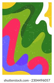 Afiche de Wall Art. Diseño de lienzo. Resumen del estilo de color del fluido. Listo para imprimir y para la decoración interior del hogar