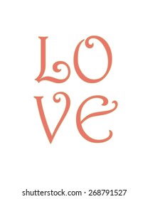 Wall art print Calligraphy Quote | Love art home decor | Lettering | print | Love