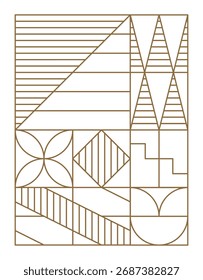 Estilo de arte de pared Elegantes líneas geométricas