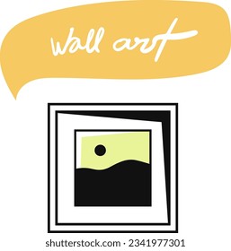 Wall art t-shirt design. Advertising, posters, printing of products. Painting. Minimalism.