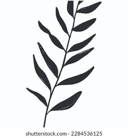 Wall art vector. Foliage line art drawing with abstract shape. Abstract Plant Art design for print, cover, wallpaper, Minimal and natural wall art. Vector illustration.