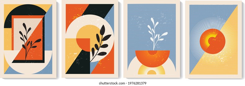 Wall art vector set , Abstract Boho wall art, Minimalist design poster, postcard