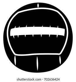 Wall ball gym equipment glyph on white background