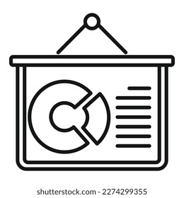 Wall banner icon outline vector. Segment market. Customer target