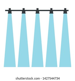 Wall bar spotlight icon. Flat illustration of wall bar spotlight vector icon for web design