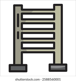 Wall Bars Icon Element For Design