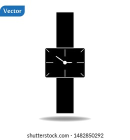 Wall black clock modern icon. Simple illustration of wall black clock modern vector icon for web eps10
