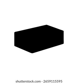 Diseño plano de Vector de icono de silueta de bloque de pared.