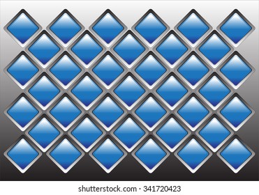 Wall blue glass blocks vector illustration for background design.