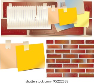 wall board and colored stickers
