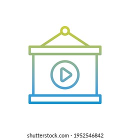 Wall board vector gradient icon style illustration. EPS 10 file