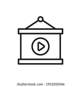 Wall board vector outline icon style illustration. EPS 10 file