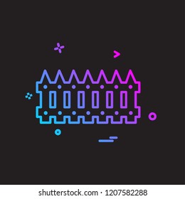 Wall Boundary icon design vector