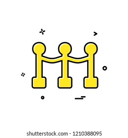 wall Boundary icon design vector