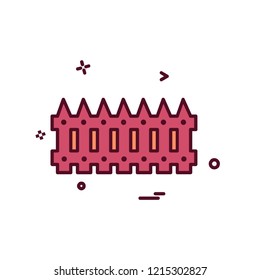 Wall Boundary icon design vector