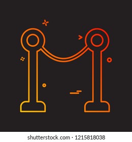 wall boundary icon design vector