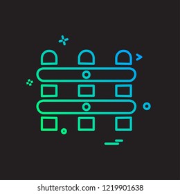 Wall Boundary icon design vector