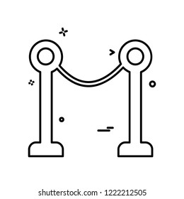 wall boundary icon design vector