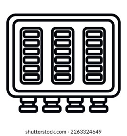 Wall breaker icon outline vector. Safety current. Plug mount