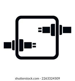 Icono de interruptor de pared vector simple. Corriente de seguridad. Montaje de enchufe