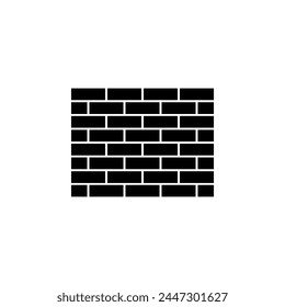 Wall Brick flat vector icon. Simple solid symbol isolated on white background