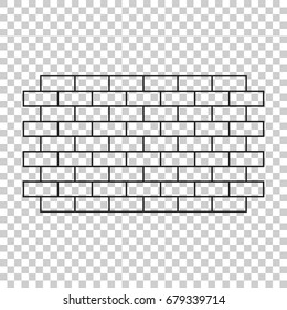 Wall brick icon in flat style isolated on isolated background. Wall symbol illustration in line style.