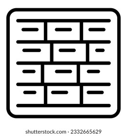 Wall brick icon outline vector. Worker build. Cement house