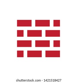 wall brick icon symbol sign, vector, logo template, eps 10