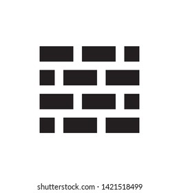 wall brick icon symbol sign, vector, logo template, eps 10