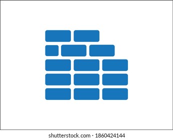 Ilustración vectorial de icono de ladrillo de pared