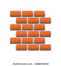 ilustración vectorial de diseño de iconos de construcción y remodelación de ladrillos de pared