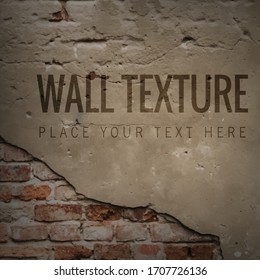 Wall brick texture Vector Background. Old Vintage