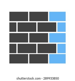 Wall, brick, tiles icon vector image. Can also be used for construction, interiors and building. Suitable for use on web apps, mobile apps and print media.