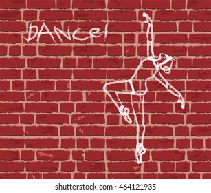 Wall bricks and dancer designed
