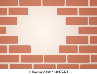 Wall of bricks and space background art vector