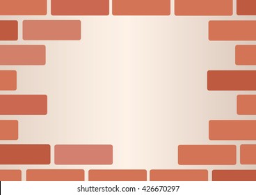 Wall of bricks and space background art vector