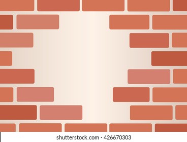 Wall of bricks and space background art vector