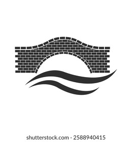 Wall bridge logo illustration vector design