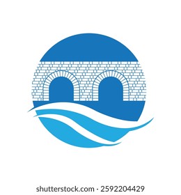 Wall bridge logo illustration vector design