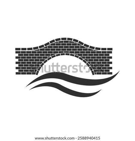 Wall bridge logo illustration vector design