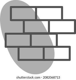 Wall building, illustration, vector, on a white background.