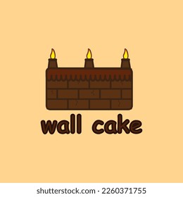 Wall Cake Logo Business Illustration Vector.