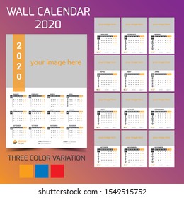 Wall Calendar 2020 / Desck Calendar 2020/ Calendar Design 2020