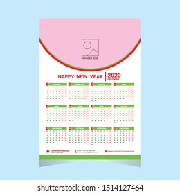 Wall Calendar 2020 / One Page Calendar 