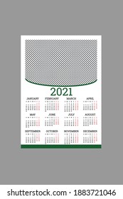 Wall Calendar 2021 (1) Page Design