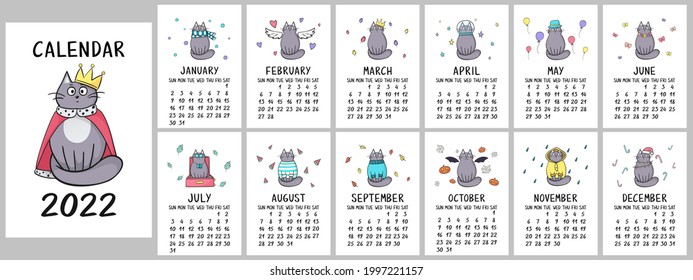 Calendar Cat Images, Stock Photos & Vectors | Shutterstock