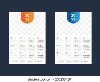 Wall Calendar 2022 Design Or 2022 Year Planner Wall Calendar