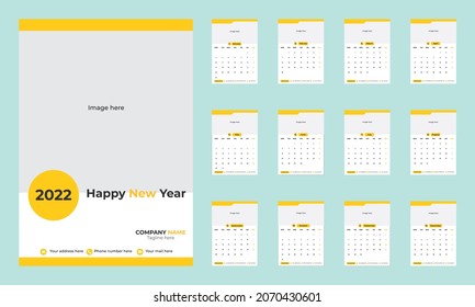 Wall Calendar 2022 stander and simple  